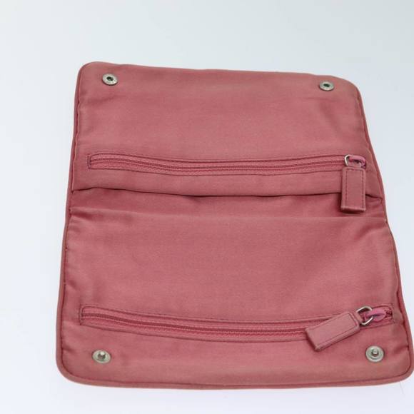 PRADA Pouch Satin Pink Auth 74898 - Picture 9 of 16